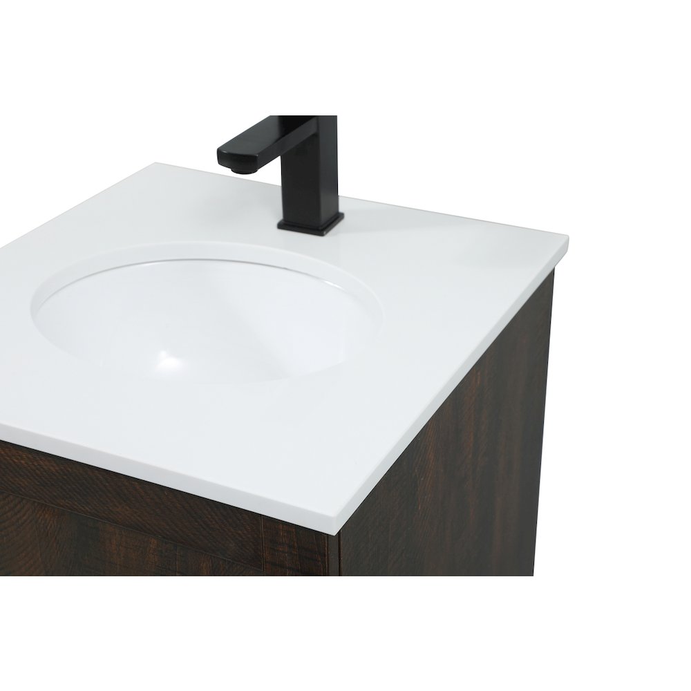 18 inch Single bathroom vanity in expresso
