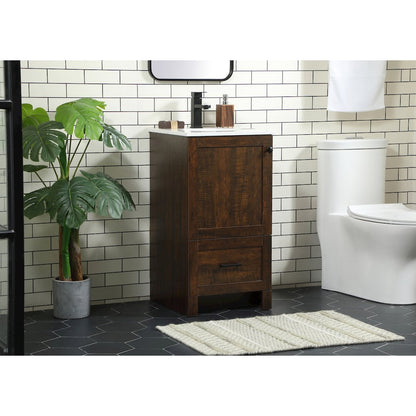 18 inch Single bathroom vanity in expresso