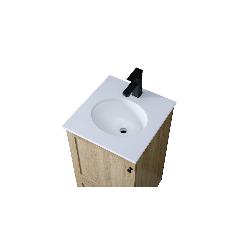 18 Inch Single Bathroom Vanity In Mango Wood