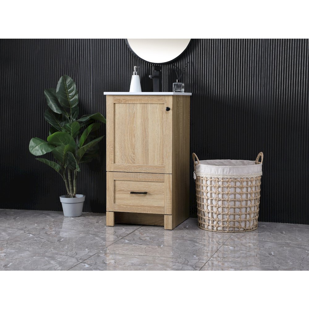 18 Inch Single Bathroom Vanity In Mango Wood