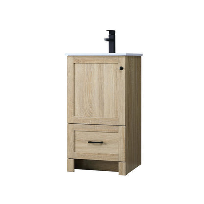 18 Inch Single Bathroom Vanity In Mango Wood