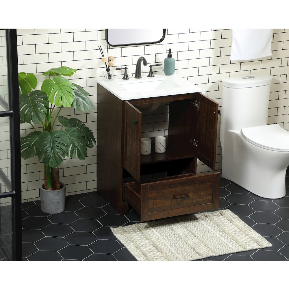 24 inch Single bathroom vanity in expresso