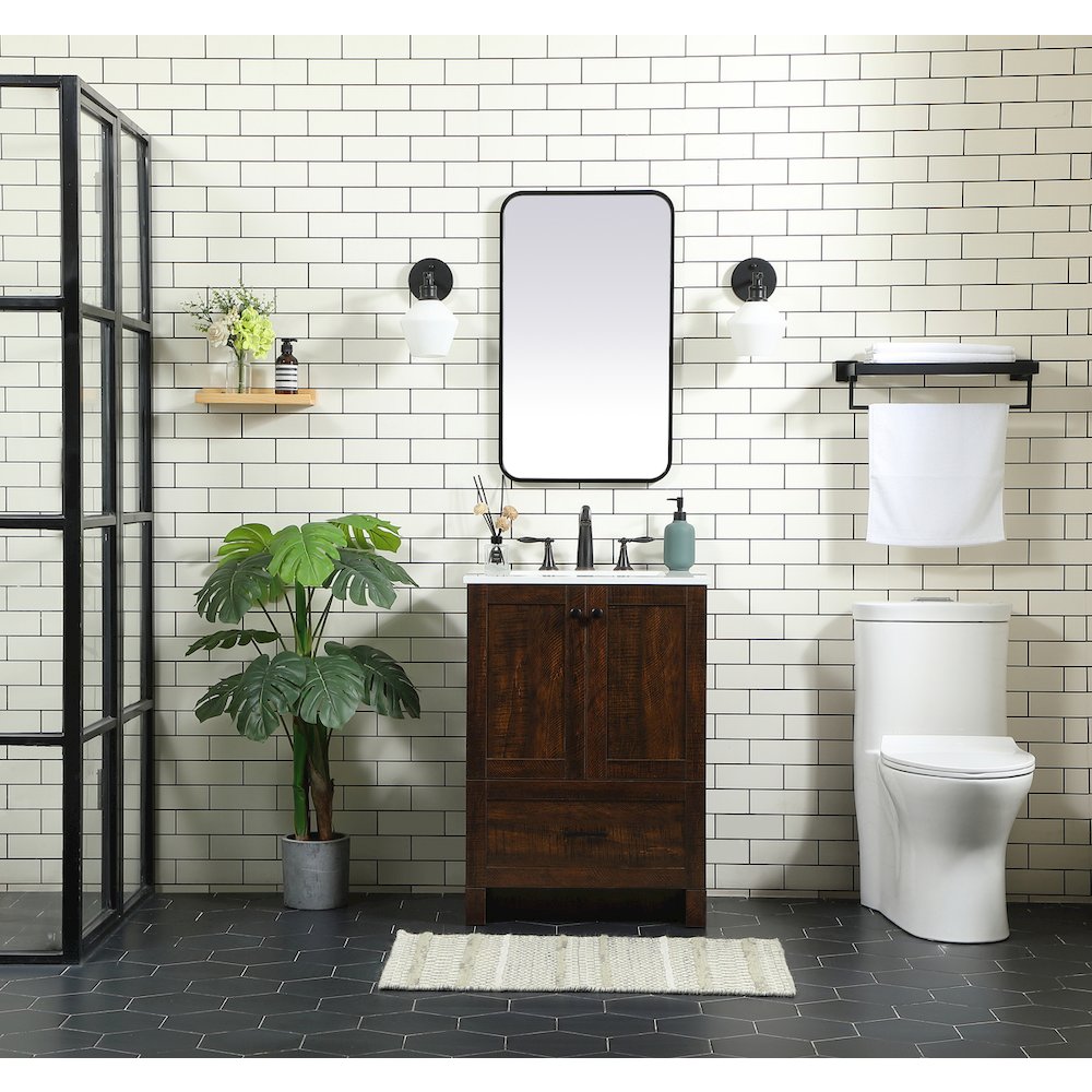 24 inch Single bathroom vanity in expresso