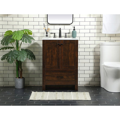 24 inch Single bathroom vanity in expresso