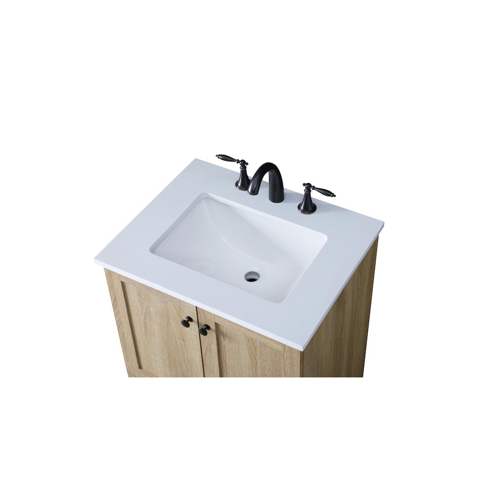 24 Inch Single Bathroom Vanity In Mango Wood