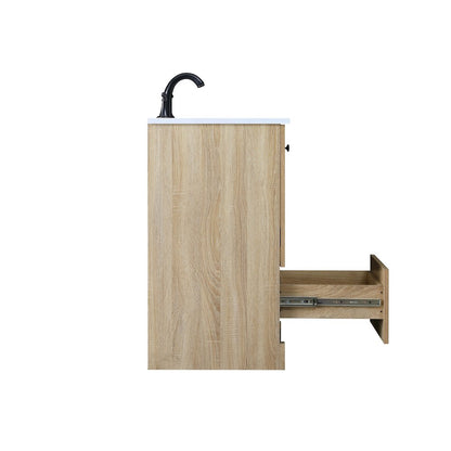 24 Inch Single Bathroom Vanity In Mango Wood