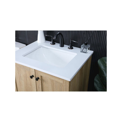 24 Inch Single Bathroom Vanity In Mango Wood