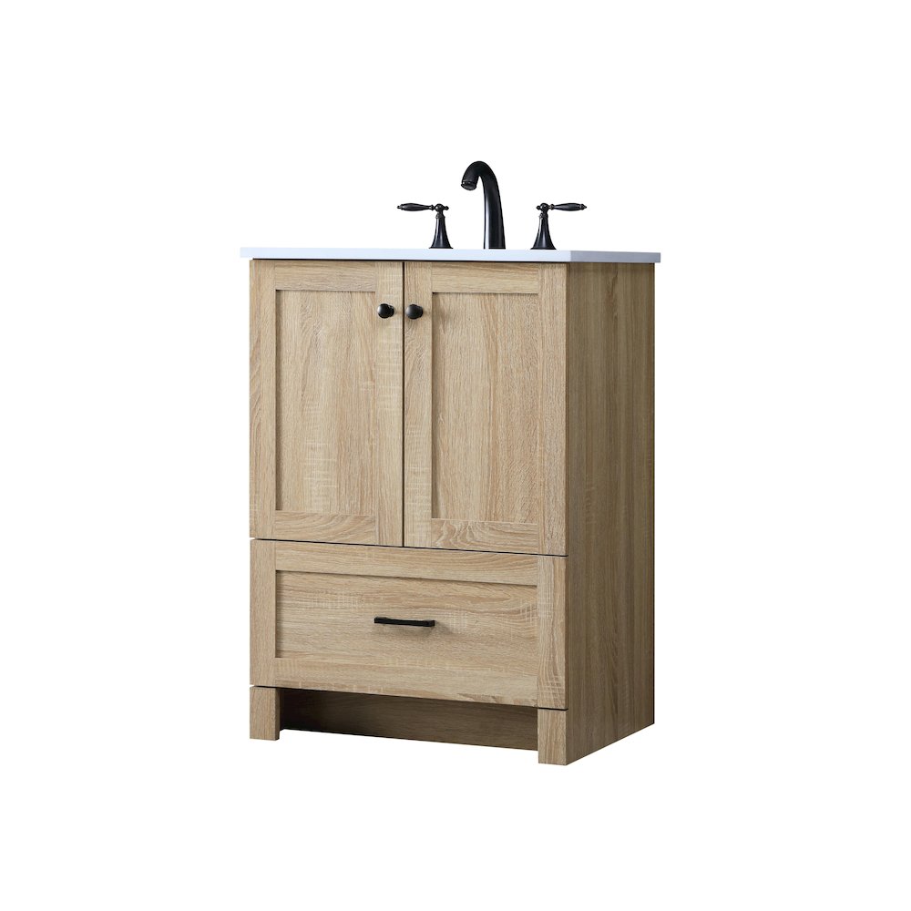 24 Inch Single Bathroom Vanity In Mango Wood