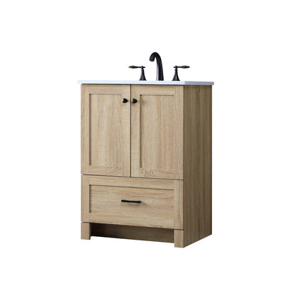 24 Inch Single Bathroom Vanity In Mango Wood