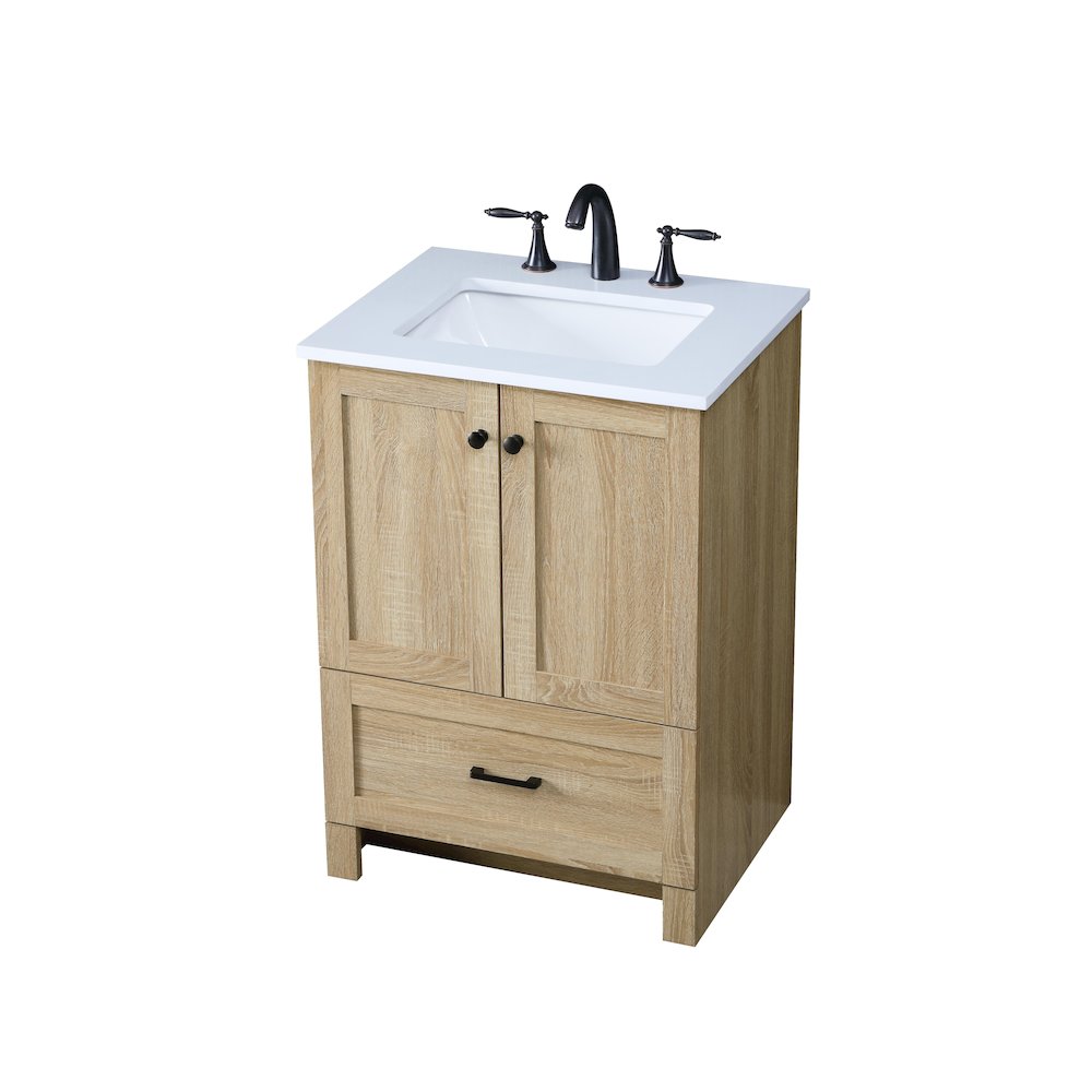 24 Inch Single Bathroom Vanity In Mango Wood