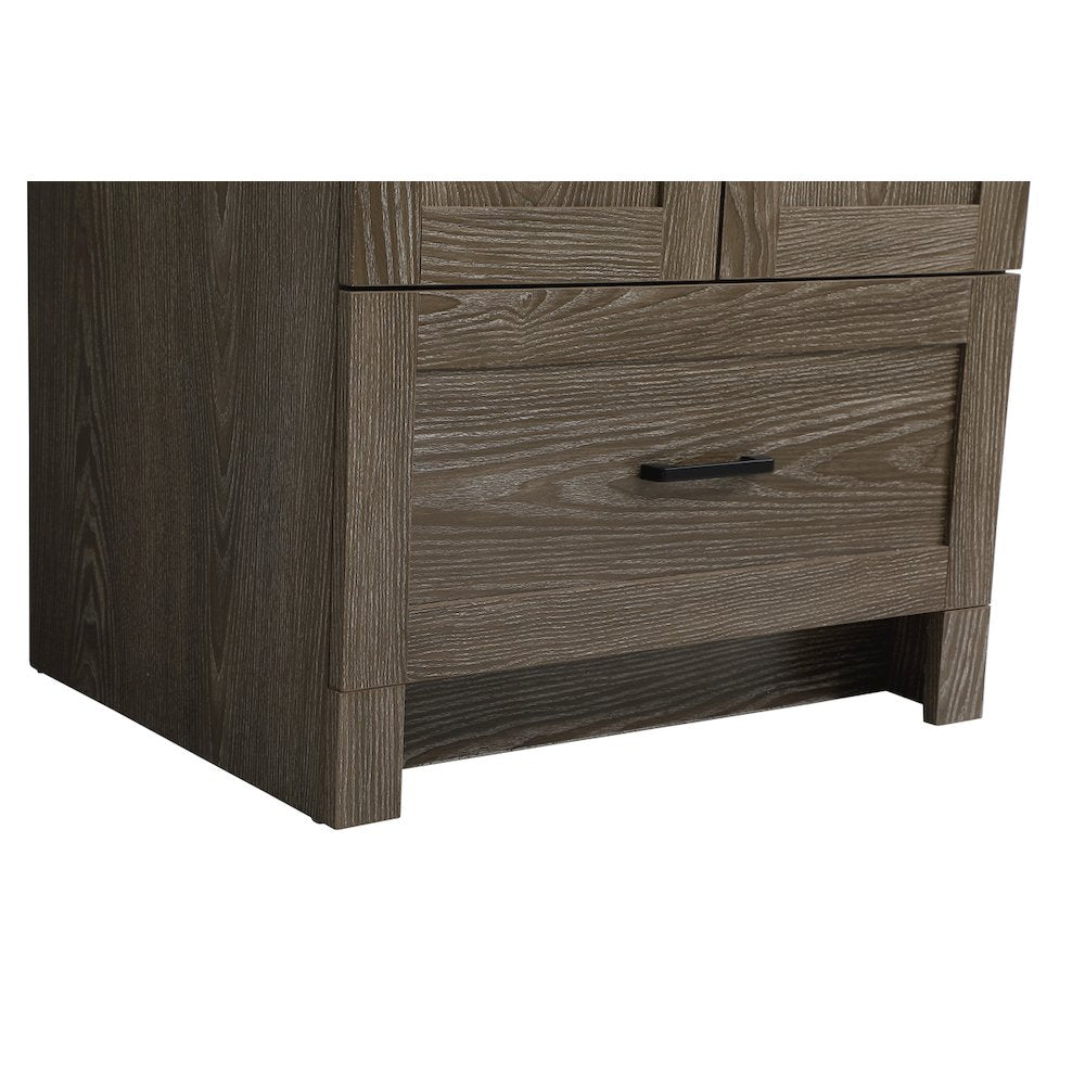 24 inch Single Bathroom Vanity in Weathered oak