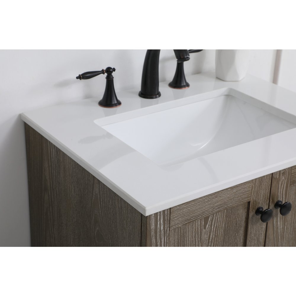 24 inch Single Bathroom Vanity in Weathered oak