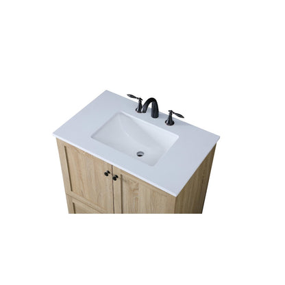 30 Inch Single Bathroom Vanity In Mango Wood