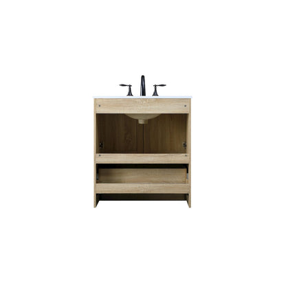 30 Inch Single Bathroom Vanity In Mango Wood