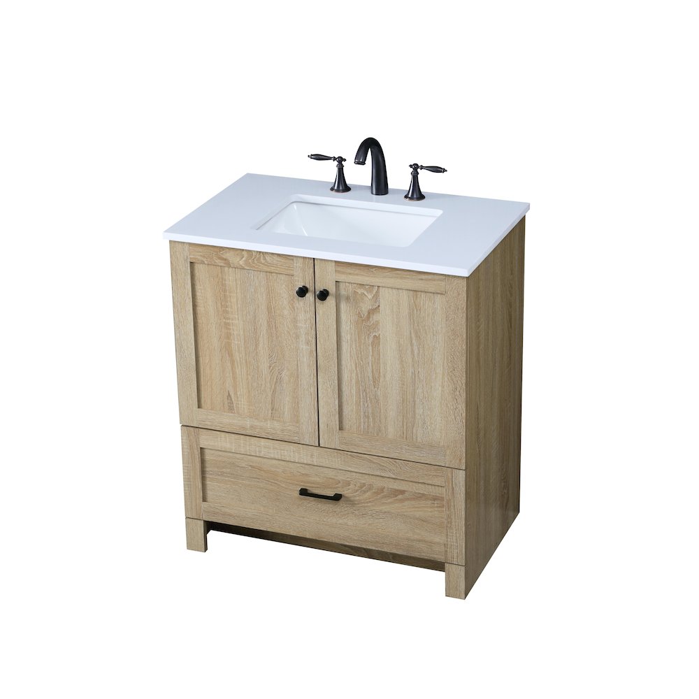 30 Inch Single Bathroom Vanity In Mango Wood