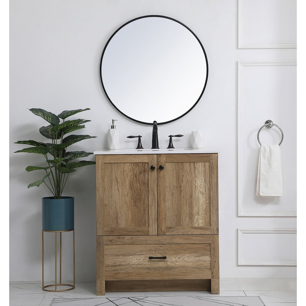 30 inch Single Bathroom Vanity in Natural oak