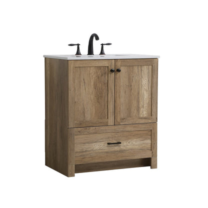 30 inch Single Bathroom Vanity in Natural oak
