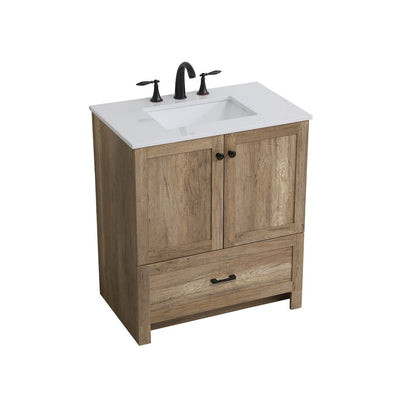 30 inch Single Bathroom Vanity in Natural oak
