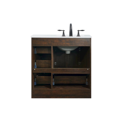 32 inch Single bathroom vanity in expresso