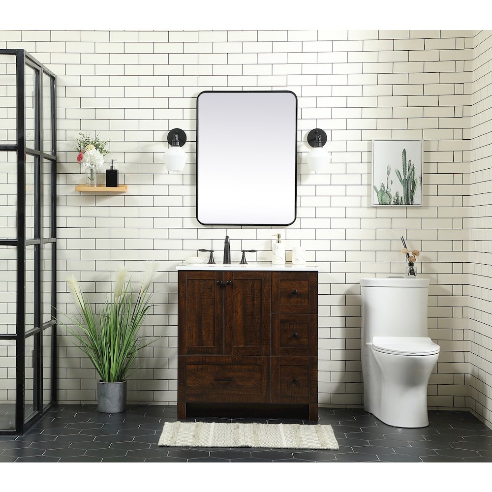 32 inch Single bathroom vanity in expresso