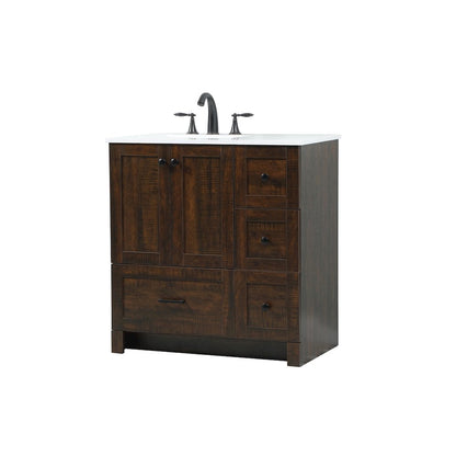 32 inch Single bathroom vanity in expresso