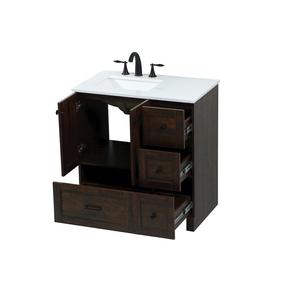 32 inch Single bathroom vanity in expresso