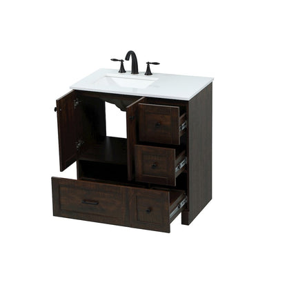 32 inch Single bathroom vanity in expresso