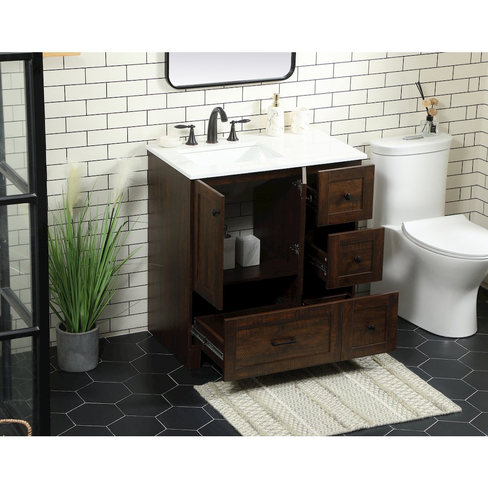 32 inch Single bathroom vanity in expresso