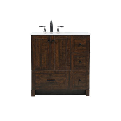 32 inch Single bathroom vanity in expresso