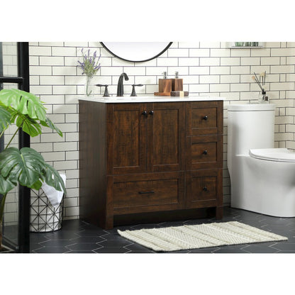 36 inch Single bathroom vanity in expresso
