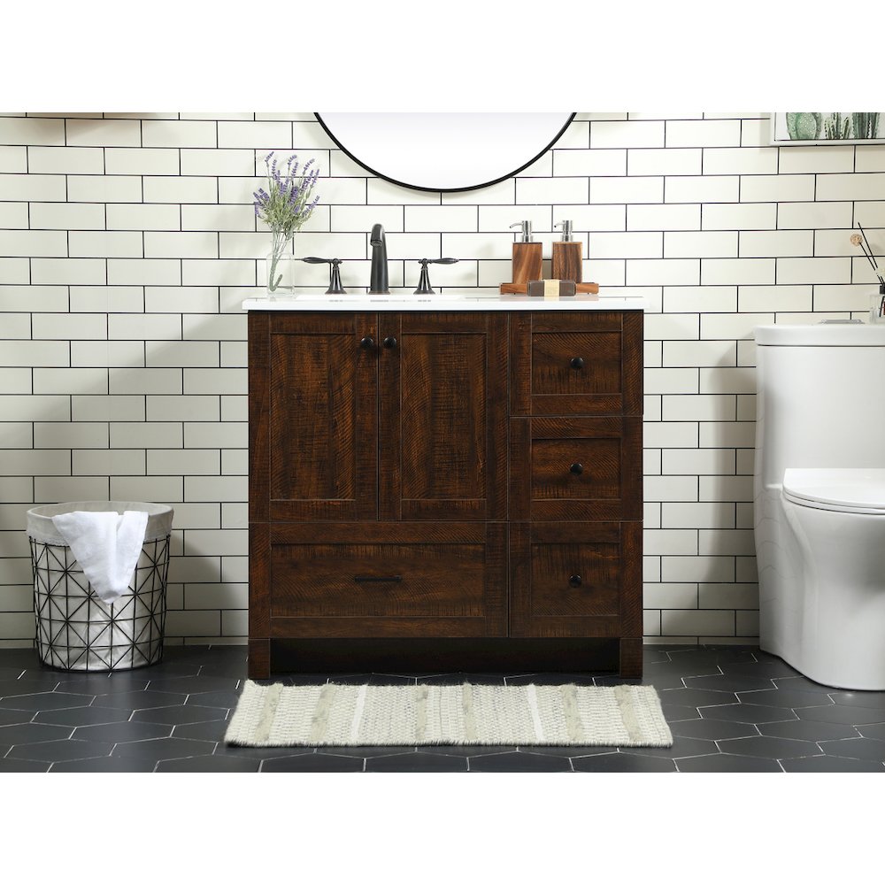 36 inch Single bathroom vanity in expresso