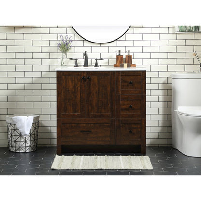 36 inch Single bathroom vanity in expresso