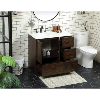 36 inch Single bathroom vanity in expresso