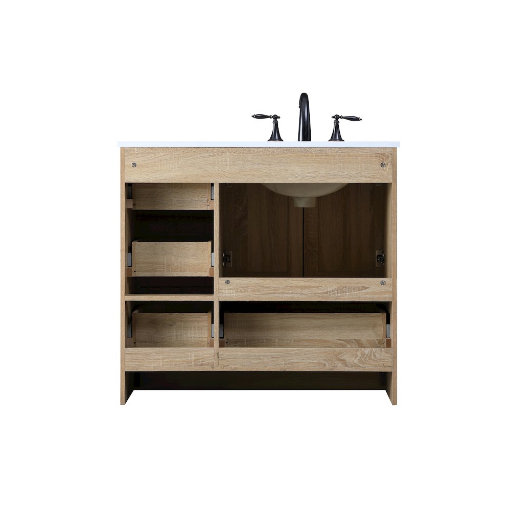 36 Inch Single Bathroom Vanity In Mango Wood
