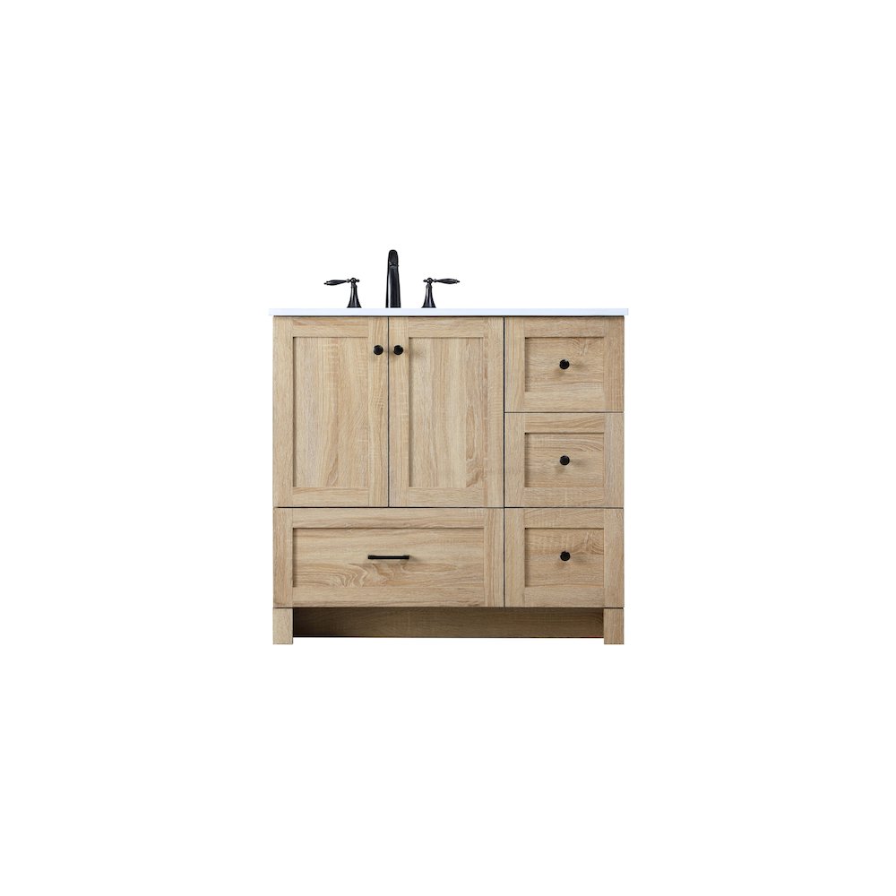 36 Inch Single Bathroom Vanity In Mango Wood