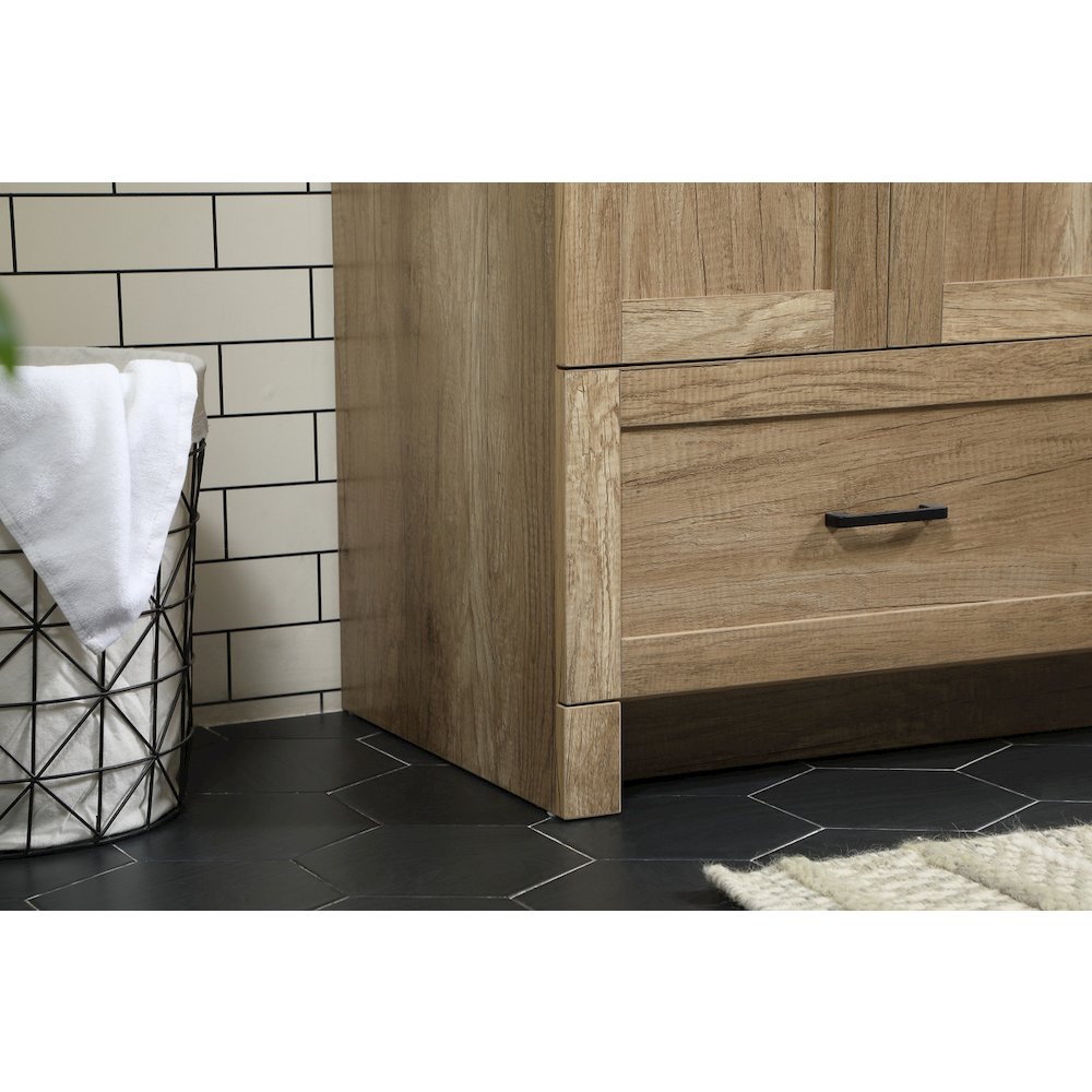 36 inch Single bathroom vanity in natural oak