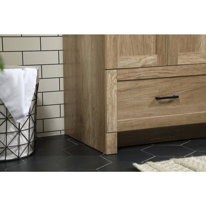 36 inch Single bathroom vanity in natural oak