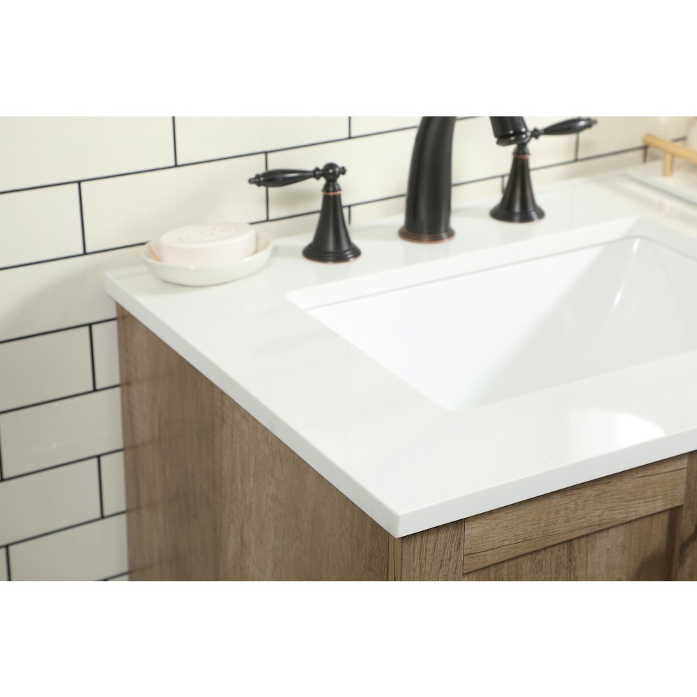 36 inch Single bathroom vanity in natural oak
