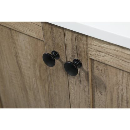 36 inch Single bathroom vanity in natural oak