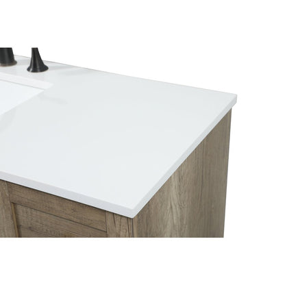 36 inch Single bathroom vanity in natural oak