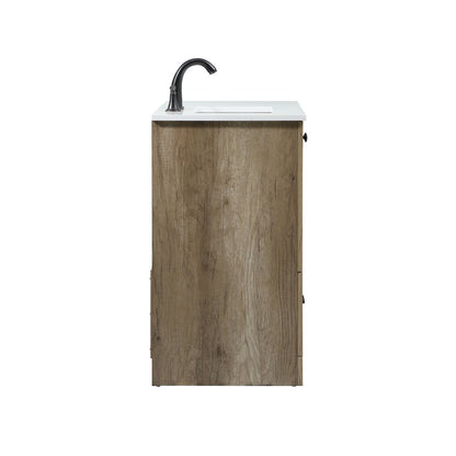 36 inch Single bathroom vanity in natural oak