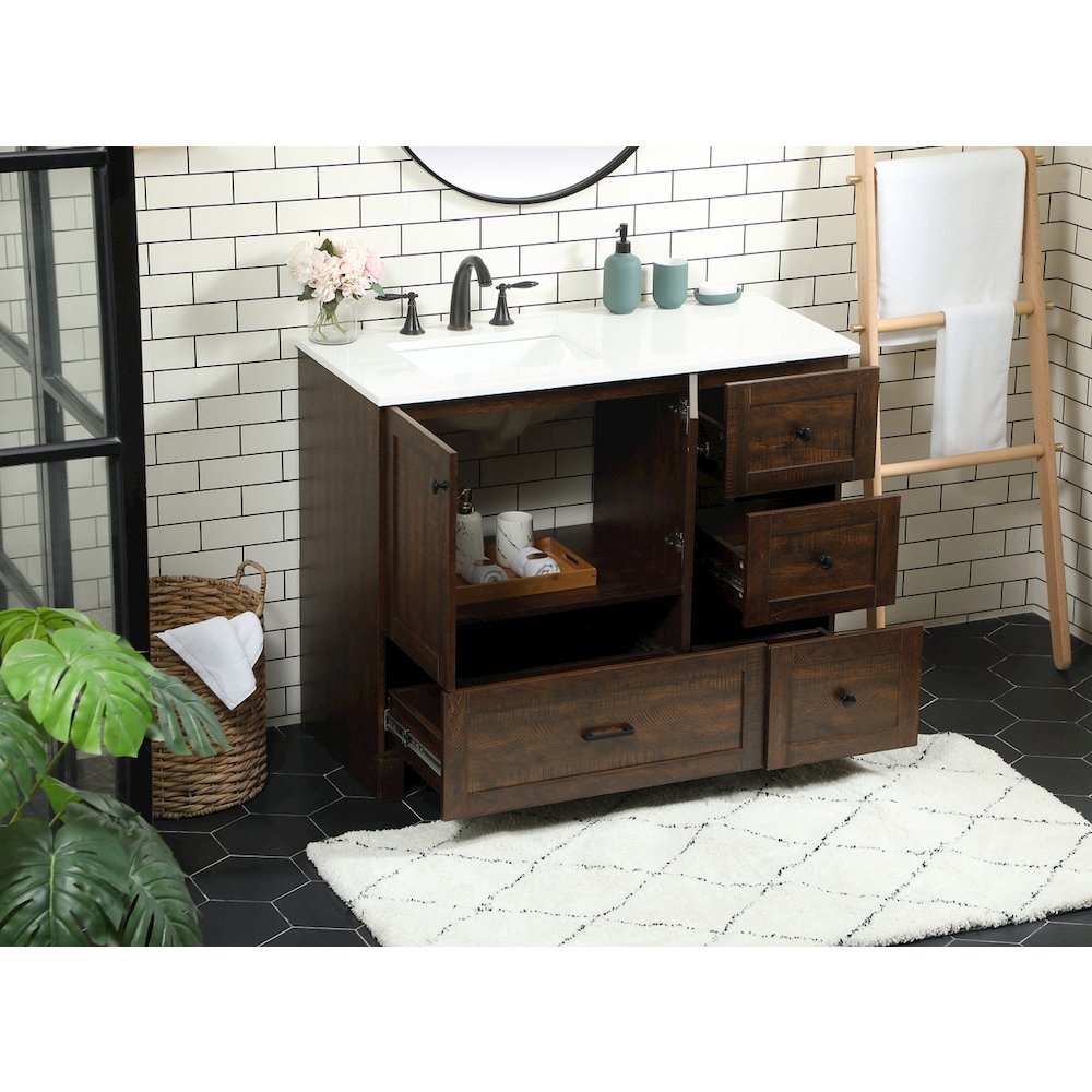 42 inch Single bathroom vanity in expresso