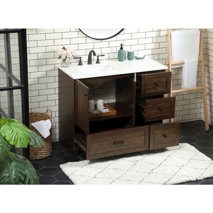 42 inch Single bathroom vanity in expresso