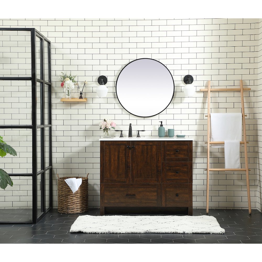42 inch Single bathroom vanity in expresso
