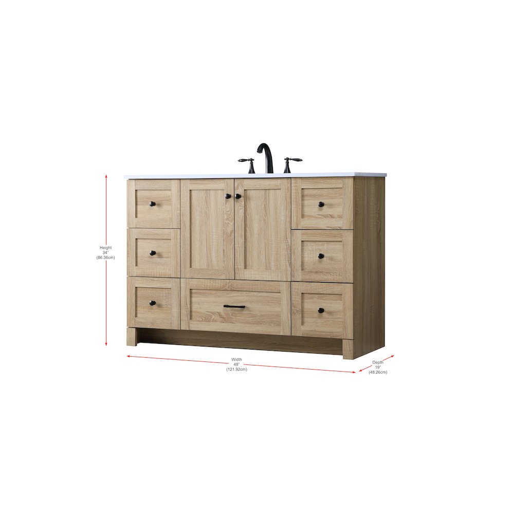 48 Inch Single Bathroom Vanity In Mango Wood