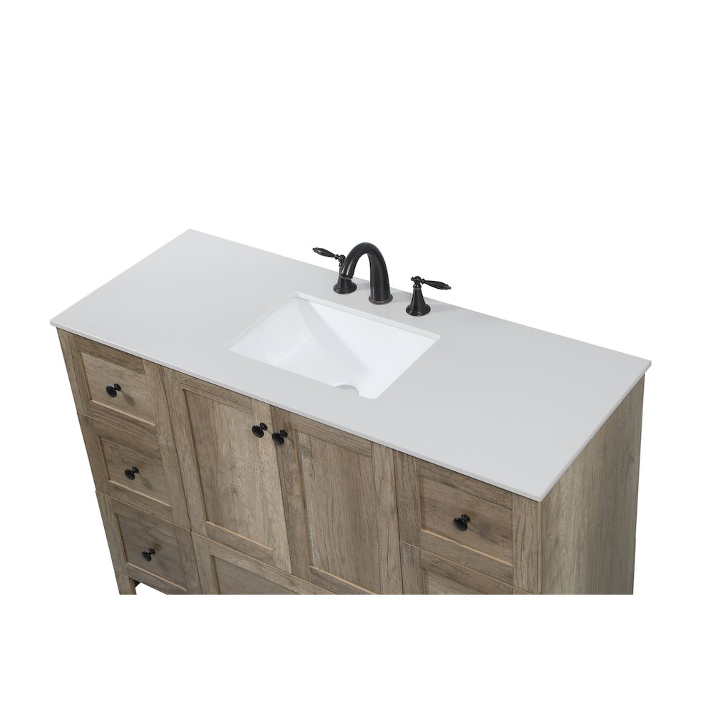 48 inch Single bathroom vanity in natural oak