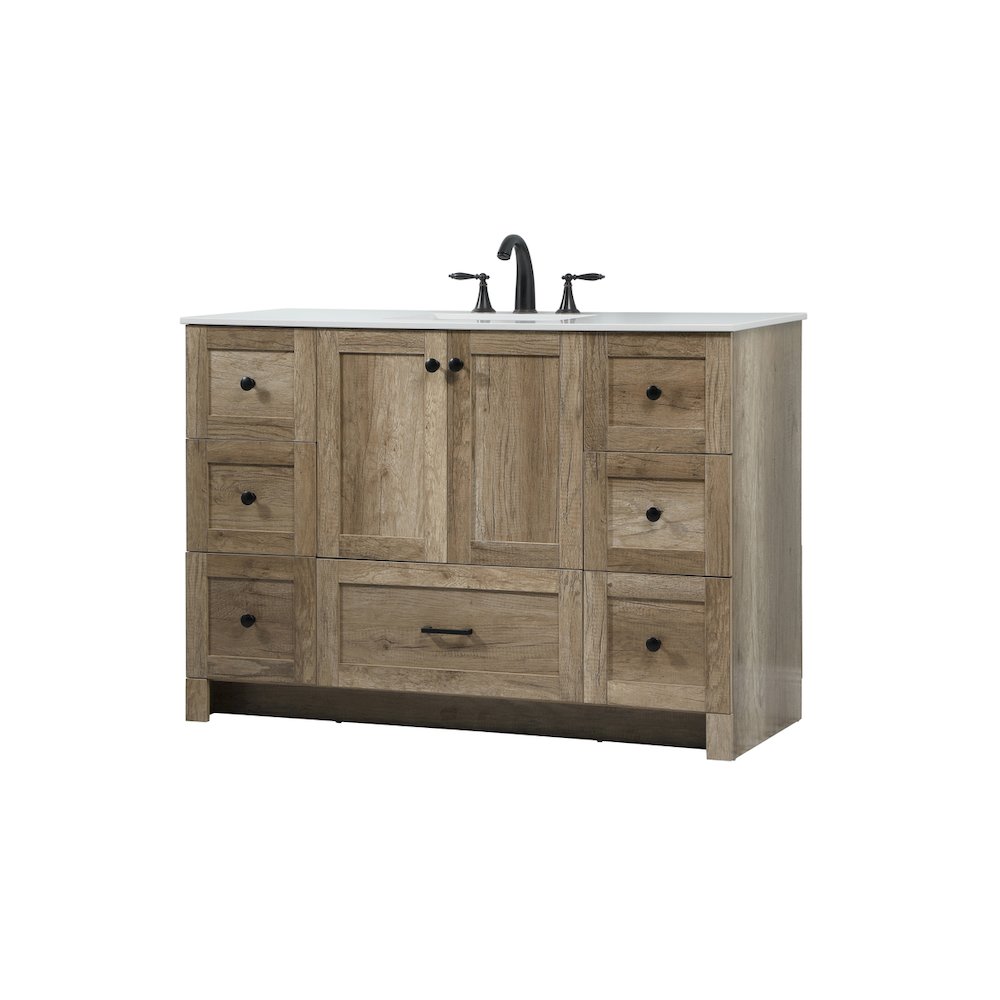 48 inch Single bathroom vanity in natural oak