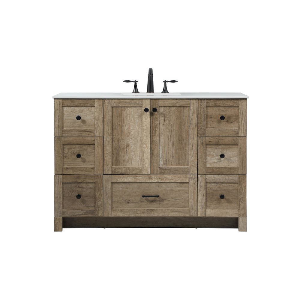 48 inch Single bathroom vanity in natural oak