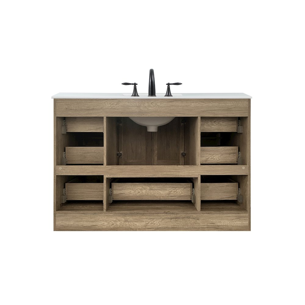 48 inch Single bathroom vanity in natural oak