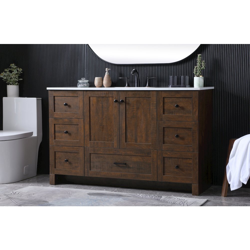54 Inch SIngle Bathroom Vanity In Expresso